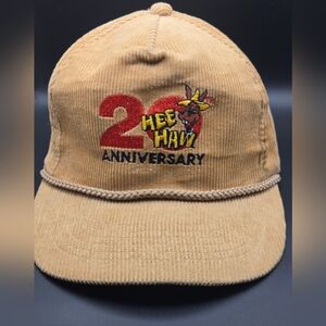 Vintage Youngin Hee Haw 20th Anniversary Trucker Hat Rope Elastic Courdroy 80s